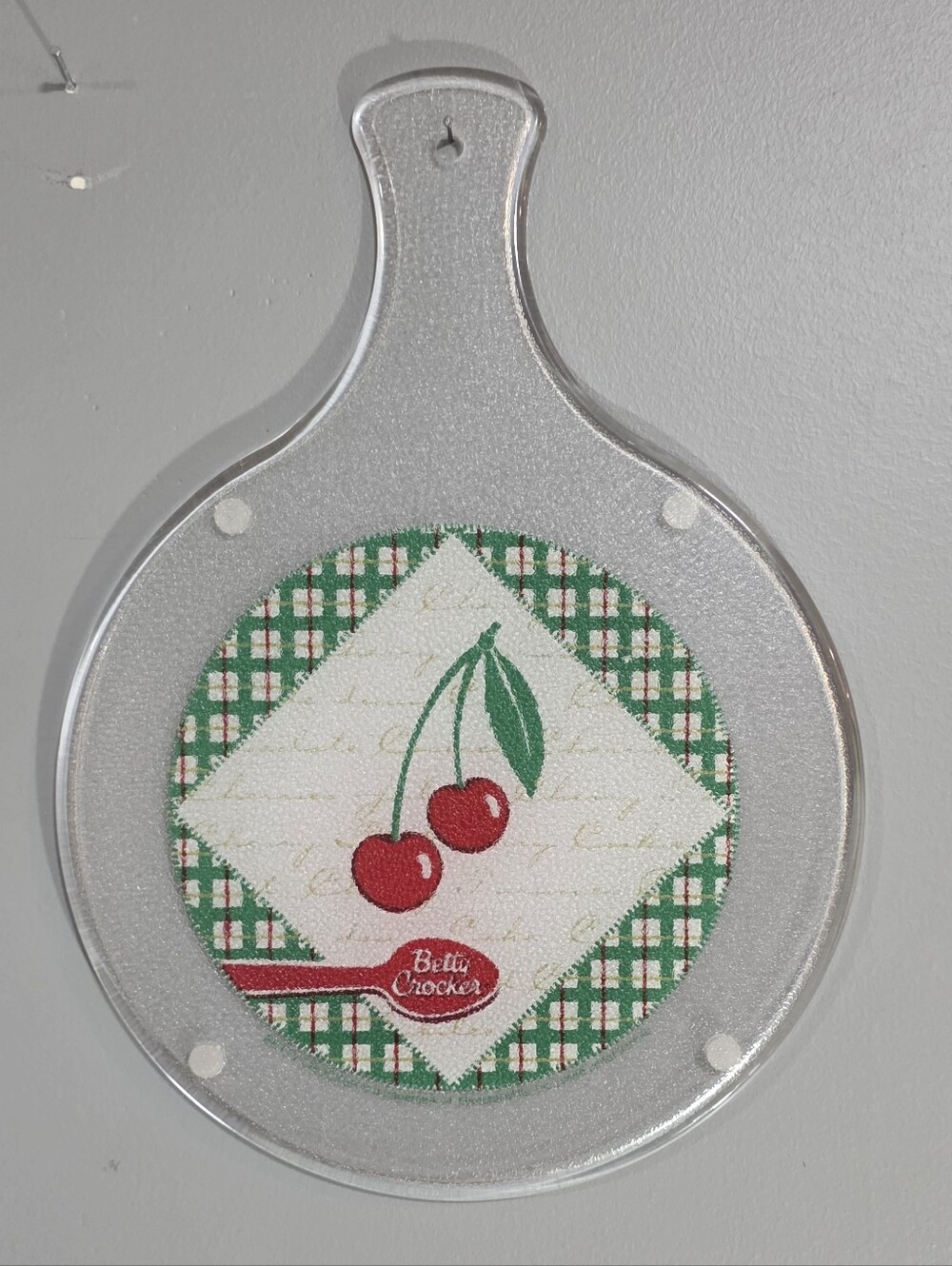 Vintage Betty Crocker Cherry Cutting Board- Red & Green